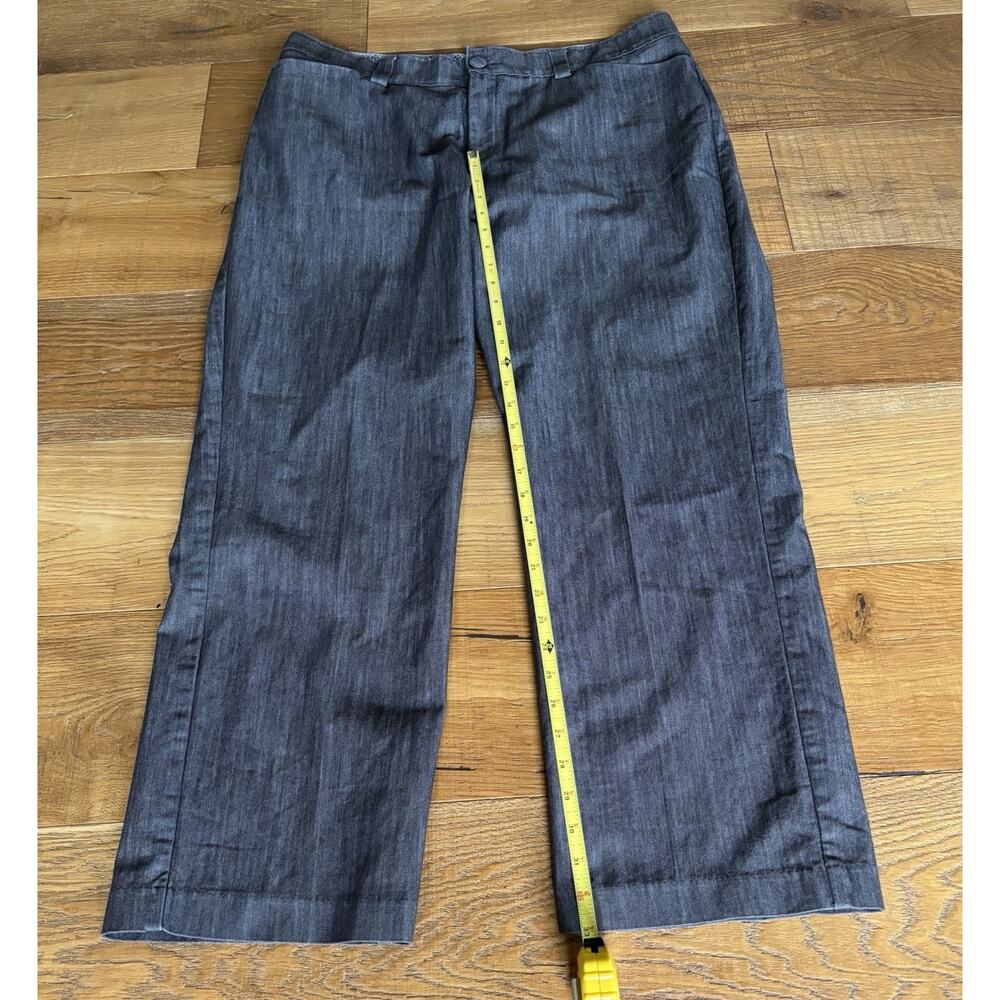 Lee Gray Jeans Sz 16 W Platinum Label No Gap Waist Straight Leg Mid Rise Office - Picture 3 of 6